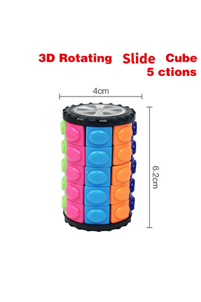 Choice لغز مكعب دوار ثلاثي الأبعاد إبداعي مكون من 5 طبقات، برج ملون، لعبة لغز...