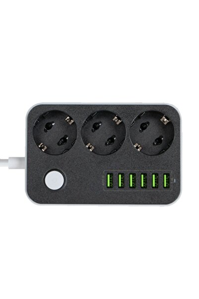 ColorWay Prelungitor priza 3xEU 220V, 6xUSB, ColorWay, 1.8m, On/Off buton