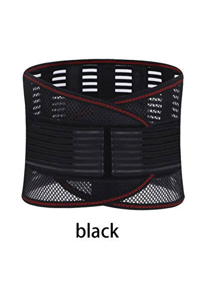 Choice حزام دعم قطني أسود مقاس M، دعامات ظهر مضادة للانزلاق، حزام خصر للرجال ...