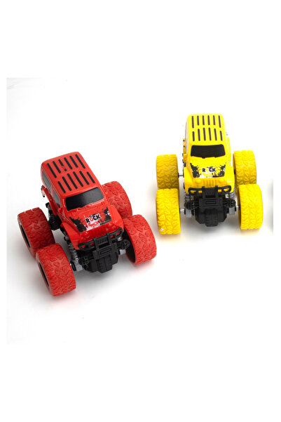 Fab N Funky Double Inertia Four Wheel Drive Spring Stunt Jeep - Pack Of 4