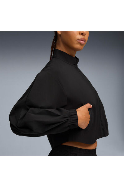Puma Fashion Women's Black Stand Collar Jacket