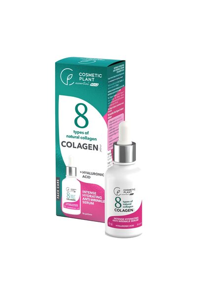 Cosmetic Plant Ser antirid hidratant intensiv cu colagen plus 30 ml, cu aromă de plante cosmetice