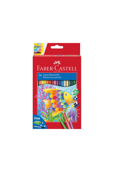 Faber Castell Hexagonal watercolor colored pencils + brush Faber-Castell 36 c...