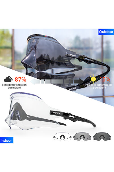 KAPVOE 02 نظارات شمسية رياضية فوتوكرومية من كابفو للرجال لركوب الدراجات الجبل...