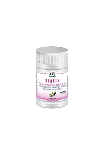 INNOFARM Diafin, Comprimate masticabile cu extract de afine, Infopharm, 30 de...