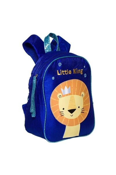 enerBio Ghiozdan preșcolar, Zola®, 26x12x31 cm, Albastru, Micul Leu