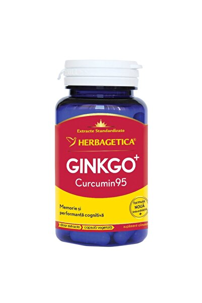 herbagetica Supliment alimentar Ginkgo + Curcumin95, 60 capsule
