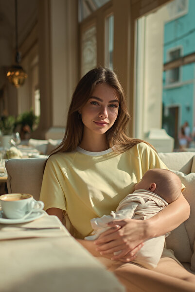 maternel Gizli Fermuarlı Emzirme Üstü