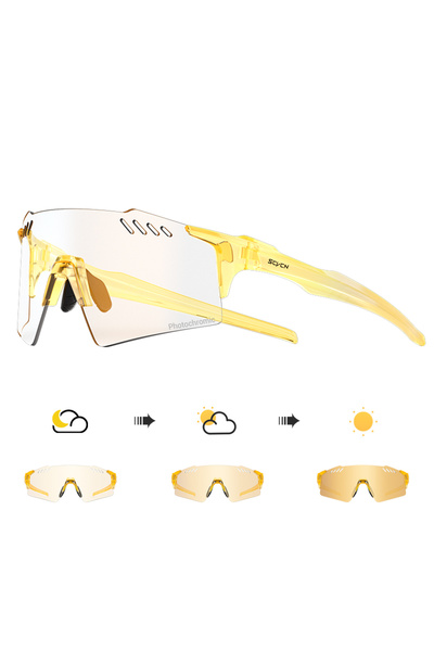Choice ColorPhotochromic-08 SCVCN نظارات ركوب الدراجات الضوئية للجري في الهوا...