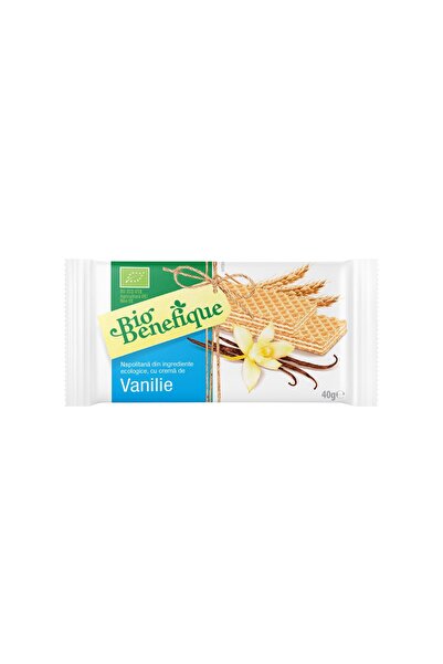 SLY NUTRITIA Napolitane cu cremă de vanilie, BioBenefique, 40g