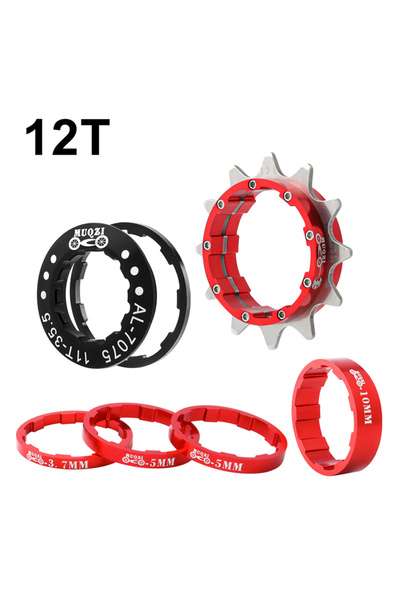Choice 12T Red MUQZI Single Speed Cassette Cog 12T 13T 14T 15T 16T 17T 18T 19...