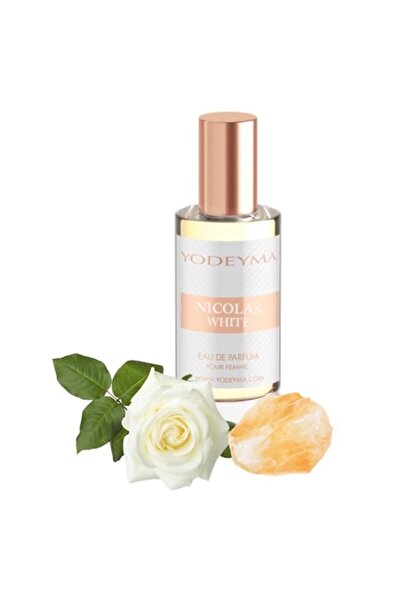 Yodeyma Apă de parfum Nicolas White pentru femei, trandafir alb, cedru alb, 15 ml