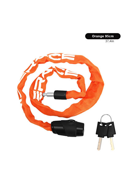 Choice Orange RIDERACE Bicycle Chain Lock Portable Anti-theft High Security M...