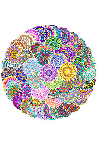 Choice 50 قطعة من ملصقات ماندالا الجمالية لأجهزة الكمبيوتر المحمولة والهواتف ...