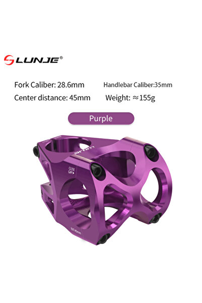 Choice جذع دراجة CNC بنفسجي مقاس 35 × 45 مم، طاولة دراجة جبلية 31.8/35 مم، مق...