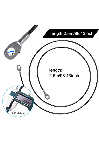 Choice1 2.5m Heavy Duty Fitness Pulley Cable 98/118 Inch for Home Gym Pulley ...