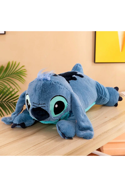 Disney دمية جرو ستيتش 40 سم، دمية جرو ستيتش زرقاء، وسادة طويلة من القطيفة، ألعاب فتاة نائمة، مشبك ساق