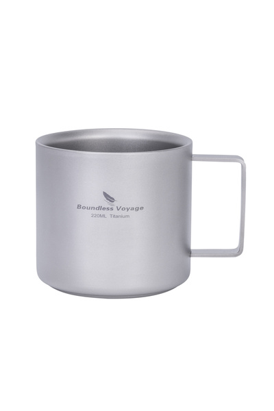 Choice كوب قهوة Ti3052D Boundless Voyage من التيتانيوم بجدار مزدوج سعة 220 مل...