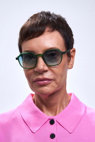 Bilge Karga Caesar Matt Green Blue Gradient Sunglasses