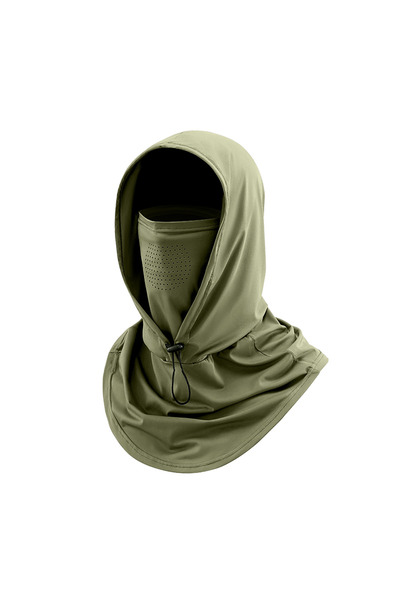 Choice قناع وجه كامل باللون الأخضر للحماية من الشمس وقبعة مقاومة للرياح وقبعة...