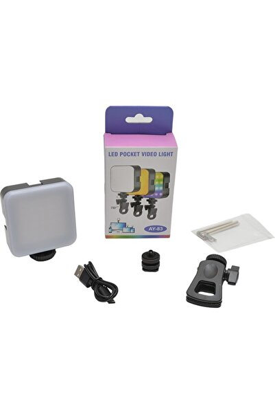 Genel Markalar Dp Ay-83 Rgb LED Işık Şarjlı Youtuber Selfie Canlı Yayın Işığı...