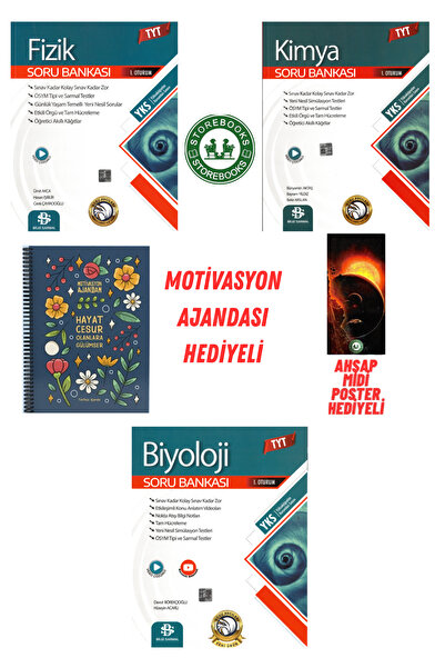 Bilgi Sarmal Yayınları TYT Fizik Kimya Biyoloji Soru Bankası Motivasyon Ajand...
