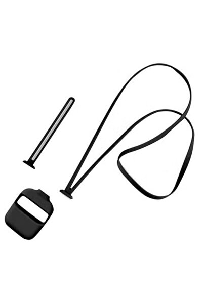 Raffine جراب Ectownugs الواقي لسماعات AirPods 2 مع حزام رقبة مضاد للضياع، أسود