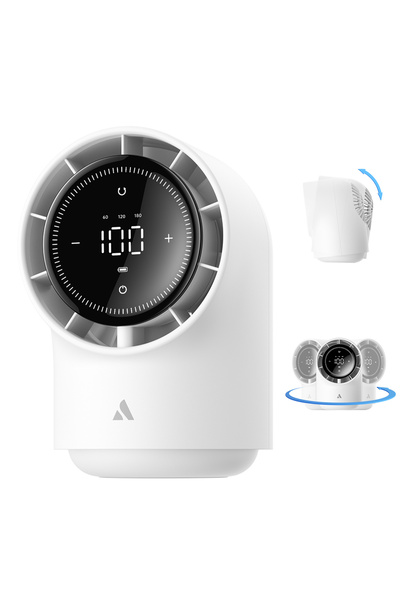 Aecooly TB01 Dijital LED Göstergeli Portatif Soğutucu Masa Fanı Beyaz