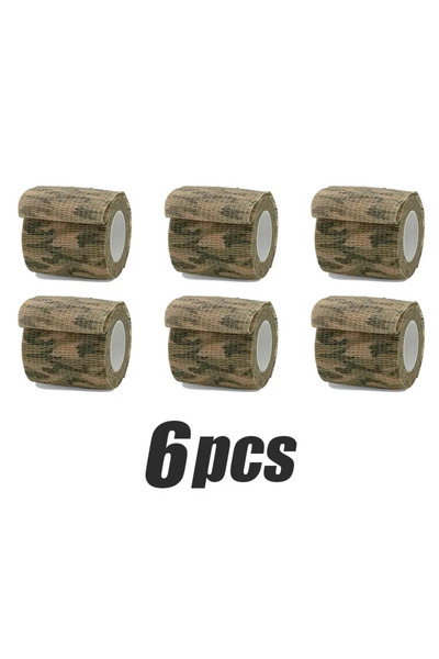 Choice 2.5cmx4.8m Grass-6Pcs 6Pcs Grass Camouflage Sport Self Adhesive Elastic Bandage Wrap Tape Elastoplas