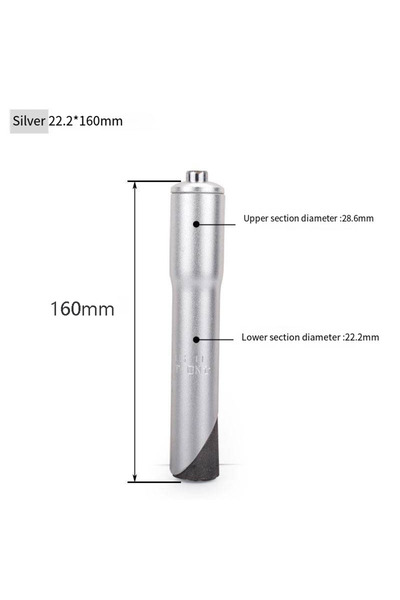 Choice Silver 22.2mm 22.2/25.4mm Cycling Rise Up Road Bike Front Fork Rise Extender Handlebar Stem Riser Bi