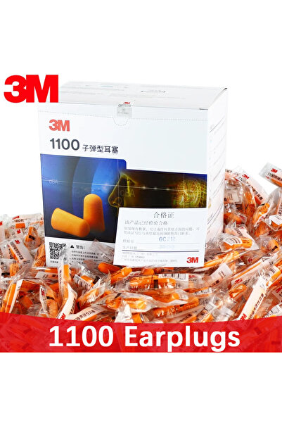 Choice 100 زوج من سدادات الأذن 3M 1100 Bullet Foam لإلغاء الضوضاء أثناء النوم...