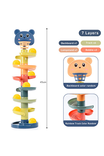 choice2 7 طبقات من ألعاب مونتيسوري للأطفال من عمر 0 إلى 12 شهرًا، مسار الكرة ...