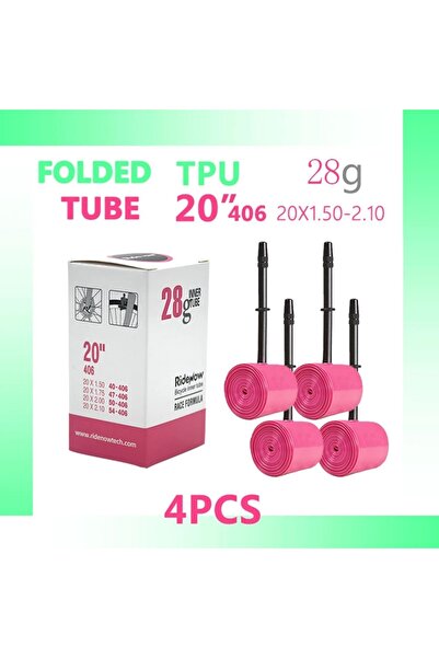 Choice صمام بريستا 65 مم 20x1.5-2.1 406 4 قطع RideNow TPU أنبوب داخلي للدراجة...