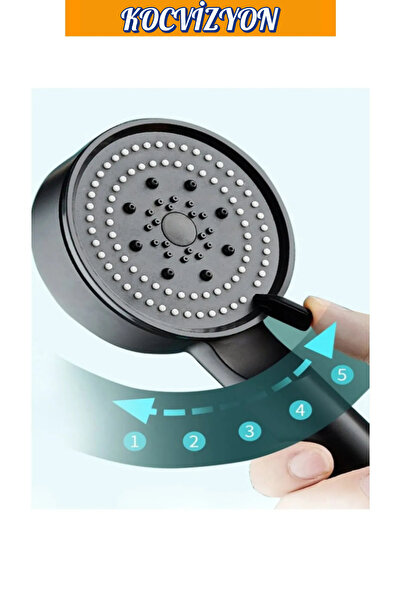 kocvizyon 5 Fonksiyonlu Yüksek Basınçlı Ayarlanabilir Duş Başlığı