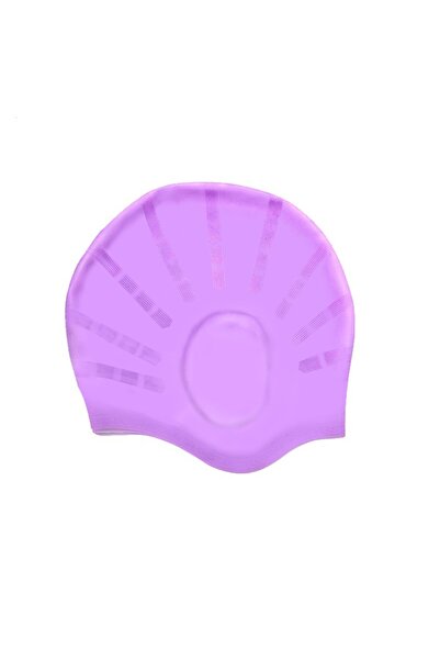 Choice قبعة سباحة متينة من السيليكون من ديزيشن باللون الأرجواني مع جيوب للأذن...