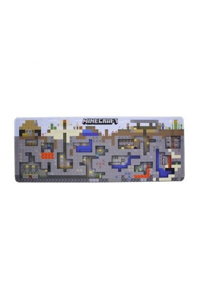 MINECRAFT Professional Gaming and Office Mousepad World XL, Anti-Slip, Waterproof, 80x30 cm