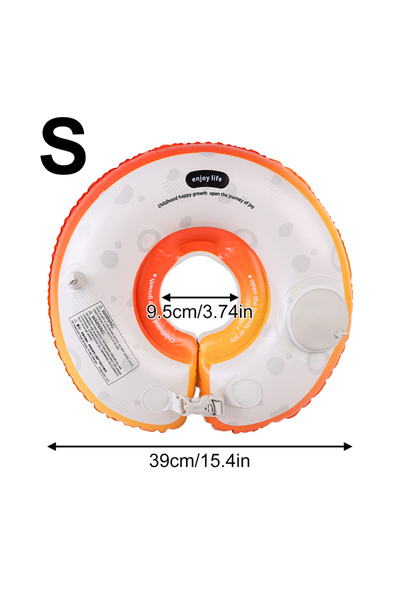 Choice Orange-S 1PC Thick inflatable pump neck ring, colorful and interesting neck ring, suitable for water