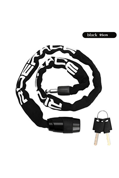 Choice قفل سلسلة دراجة محمول مضاد للسرقة عالي الأمان، مقاس 95 سم، أسود، قطعة واحدة