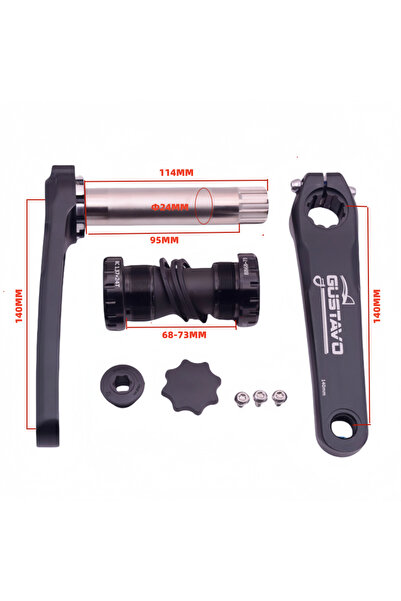 Choice كرنك BSA 140MM BB GUSTAVO كرنك دراجة للأطفال للتركيب المباشر كرنك دراج...