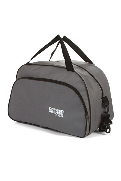 GreandBags Unisex Gri Kabin Boy Seyahat Çantası El Ve Omuz Çantası Spor Çantası