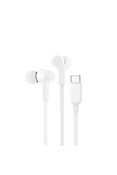Belkin Ενσύρματα ακουστικά SoundForm για το αυτί, λευκά, 1,2 μ., 5 μεγέθη άκρων αυτιών