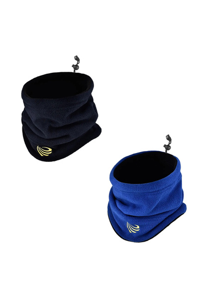Choice غطاء رقبة من الصوف للتخييم الشتوي باللون الأزرق الداكن ووشاح أنبوبي لل...