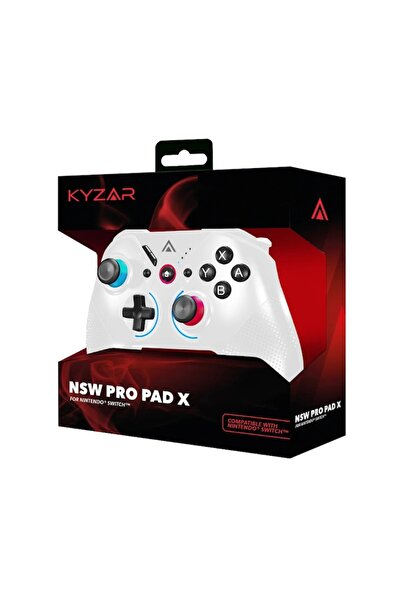 Spartan Gear Controler Kyzar Switch Pro Alb pentru Nsw