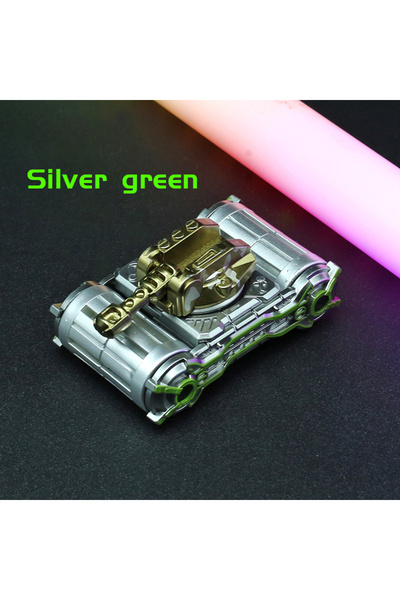 Choice سبينر فيدجيت على شكل دبابة فضية خضراء مضادة للتوتر والقلق، سبينر يدوي ...