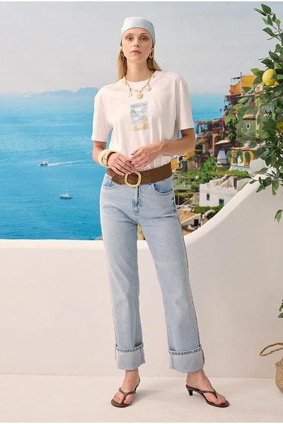 HEQA Printed Basic T-Shirt Holiday