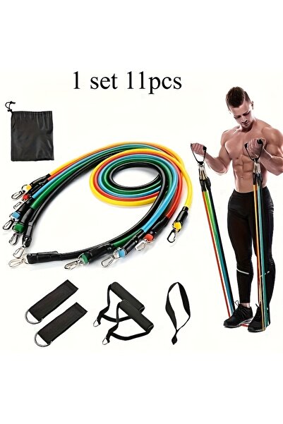 Choice نظام تدريب كامل للجسم متعدد الاستخدامات (مجموعة واحدة، ١١ قطعة) | تصميم شد تدريجي لتمارين القوة واليوغا والبيلاتس