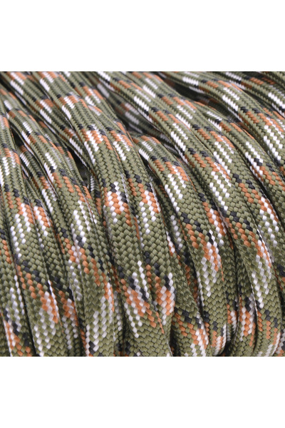 Choice حبل باراكورد مضفر أخضر مموه بطول 31 مترًا، بسمك 5 أمتار/20 مترًا/31 مت...