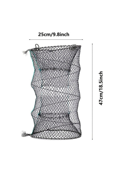 Choice Black Telescopic Foldable Crayfish Crab Fish Trap Net Shrimp Lobster Cage Collapsible Portable Fishi