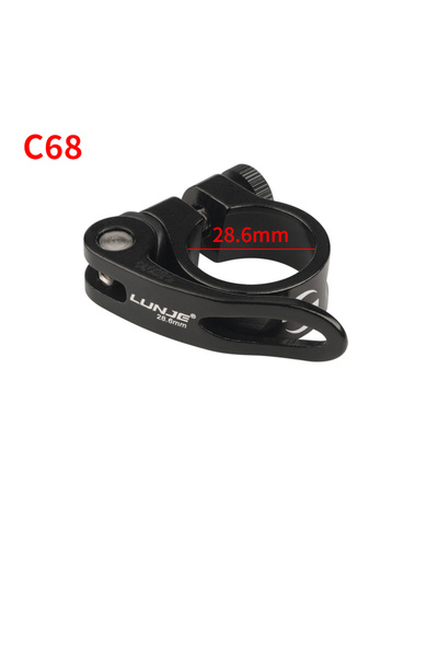 Choice مشبك عمود مقعد دراجة أسود C68-28.6 مم، مشبك أنبوب مقعد دراجة جبلية 28....