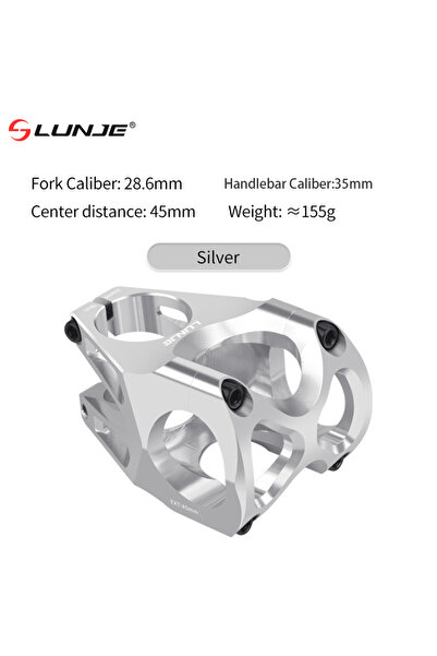 Choice جذع دراجة فضي 35 × 45 مم CNC 31.8 / 35 مم طاولة دراجة جبلية من سبائك ا...